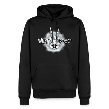 Looney Tunes Bugs Bunny What's Up Doc? - Men’s Premium Organic Hoodie - black - Front - Nico (187cm)