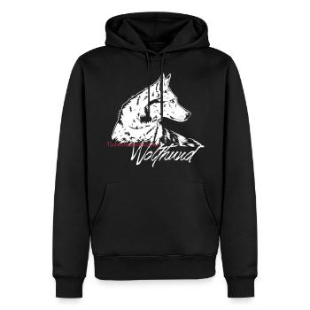 TWH_auf schwarz - Männer Premium Bio Hoodie - Schwarz - Vorne - Nico (187cm)