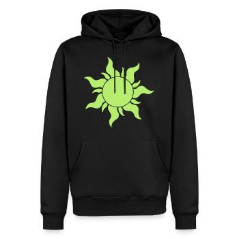 Sun - Men’s Premium Organic Hoodie - black - Front - Nico (187cm)