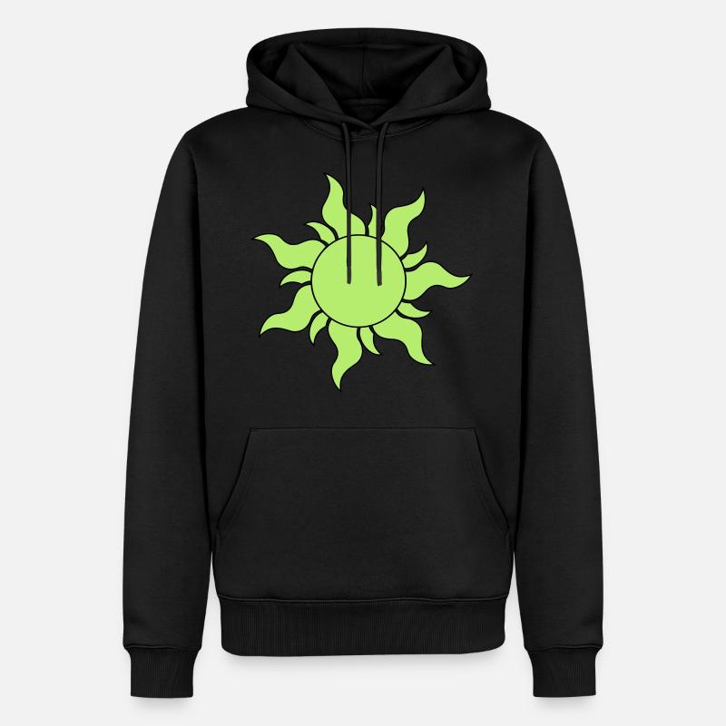 Sonne - Männer Premium Bio Hoodie - Schwarz