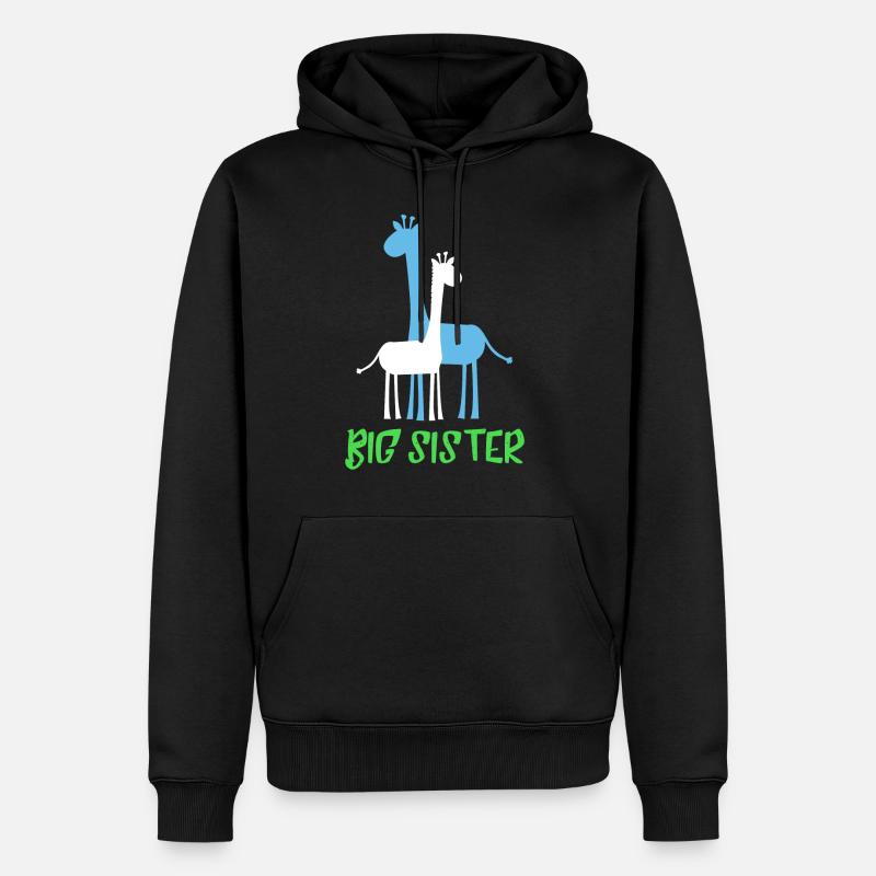 Große Schwester - Männer Premium Bio Hoodie - Schwarz
