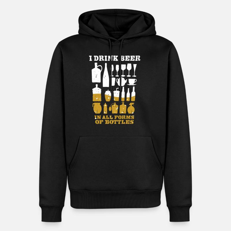 Les amateurs de bière - Sweat à capuche Premium bio Homme - noir