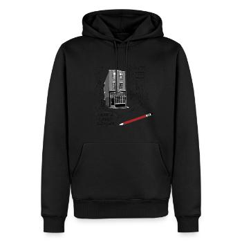 La terre de Green Ginger rouge - Sweat à capuche Premium bio Homme - noir - Devant - Nico (187cm)