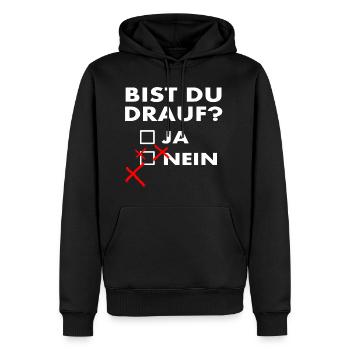 Raver Rave Festival T-Shirt - Männer Premium Bio Hoodie - Schwarz - Vorne - Nico (187cm)