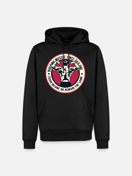 Lifestyle Muscle Building Fitness bodybuilder sportif - Sweat à capuche Premium bio Homme - noir
