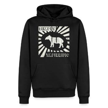 Tapir Tapirrific cadeau Old School Retro des années 90 - Sweat à capuche Premium bio Homme - noir - Devant - Nico (187cm)