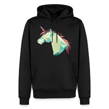 Pferd - Männer Premium Bio Hoodie - Schwarz - Vorne - Nico (187cm)