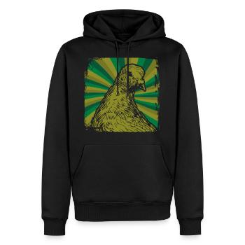 Taube - Männer Premium Bio Hoodie - Schwarz - Vorne - Nico (187cm)