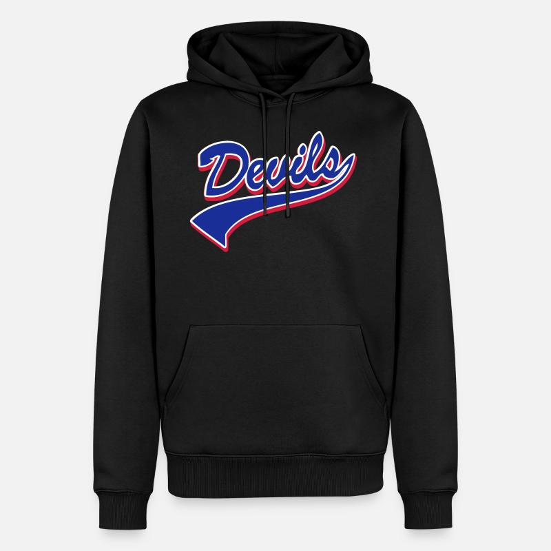 Devils Script Original - Männer Premium Bio Hoodie - Schwarz