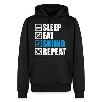Ski fahren - Männer Premium Bio Hoodie - Schwarz - Vorne - Nico (187cm)