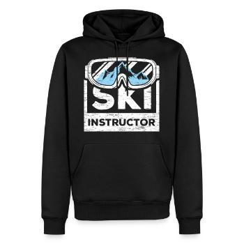 Ski instructor - Men’s Premium Organic Hoodie - black - Front - Nico (187cm)