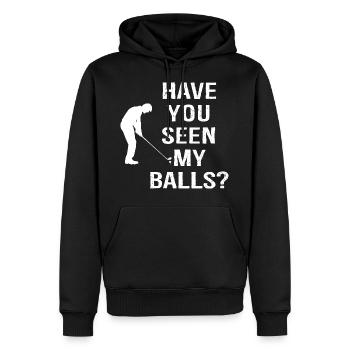 Golf Golfspieler Golfspielerin Golfer Geschenk - Männer Premium Bio Hoodie - Schwarz - Vorne - Nico (187cm)