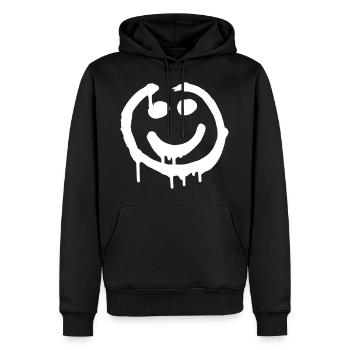 Smile - Men’s Premium Organic Hoodie - black - Front - Nico (187cm)