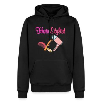 Hair Stylist - Männer Premium Bio Hoodie - Schwarz - Vorne - Nico (187cm)