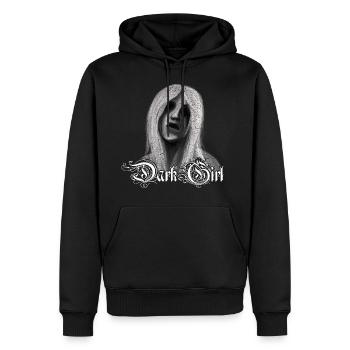 Dark Girl Gothic - Männer Premium Bio Hoodie - Schwarz - Vorne - Nico (187cm)