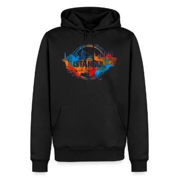 Couleur d'Istanbul - Sweat à capuche Premium bio Homme - noir - Devant - Nico (187cm)