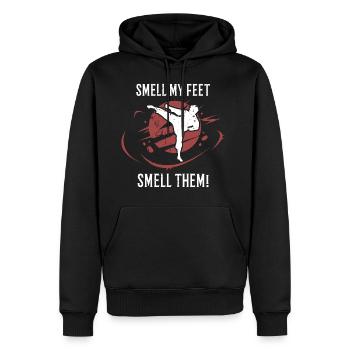 Sentez mes pieds sentez-les - Sweat à capuche Premium bio Homme - noir - Devant - Nico (187cm)