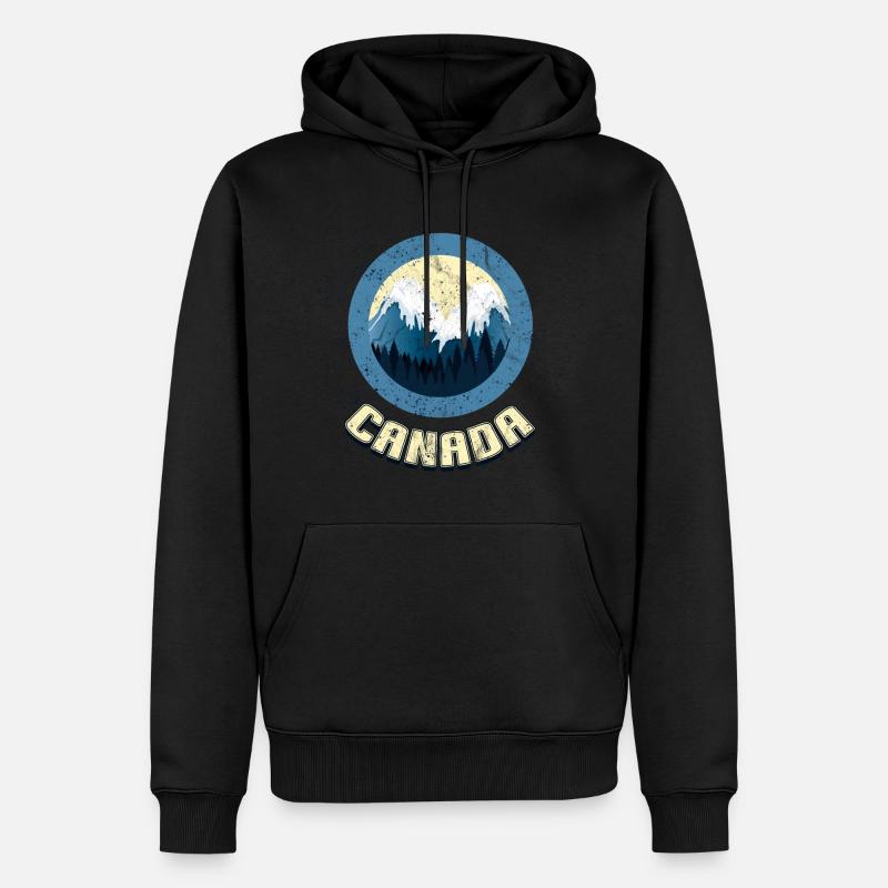 Canada - Sweat à capuche Premium bio Homme - noir
