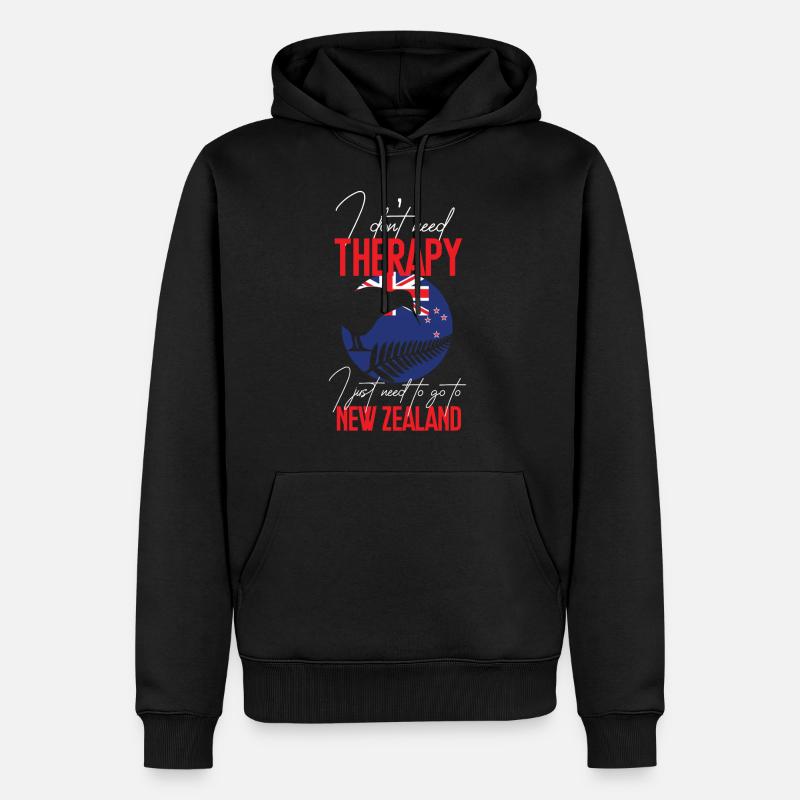 nouvelle-Zélande - Sweat à capuche Premium bio Homme - noir