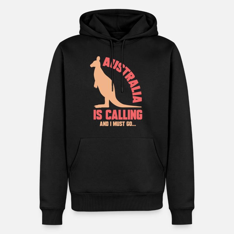 Australien - Männer Premium Bio Hoodie - Schwarz