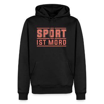 Sport ist Mord - Männer Premium Bio Hoodie - Schwarz - Vorne - Nico (187cm)