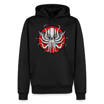 Cthulhu Sigil Crest - Men’s Premium Organic Hoodie - black - Front - Nico (187cm)