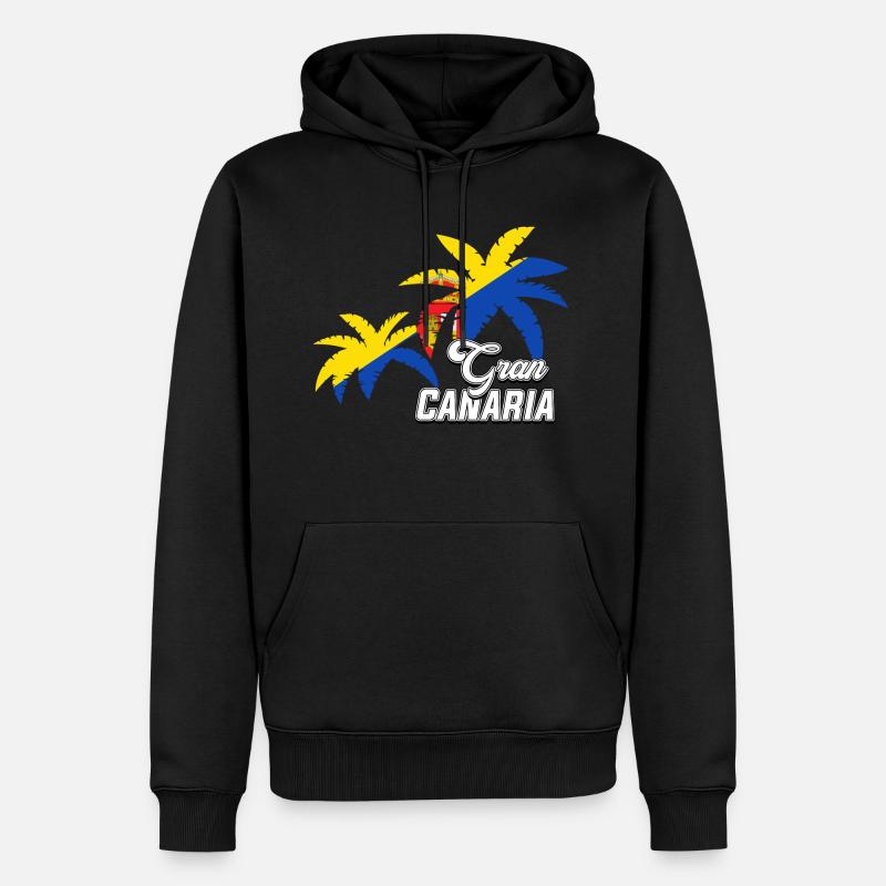 Gran Canaria - Sweat à capuche Premium bio Homme - noir