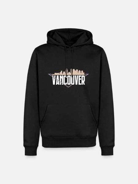 Vancouver - Männer Premium Bio Hoodie - Schwarz