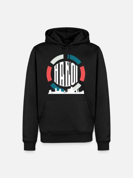 Hanoi - Männer Premium Bio Hoodie - Schwarz