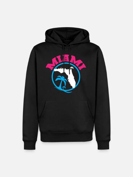 Miami - Männer Premium Bio Hoodie - Schwarz