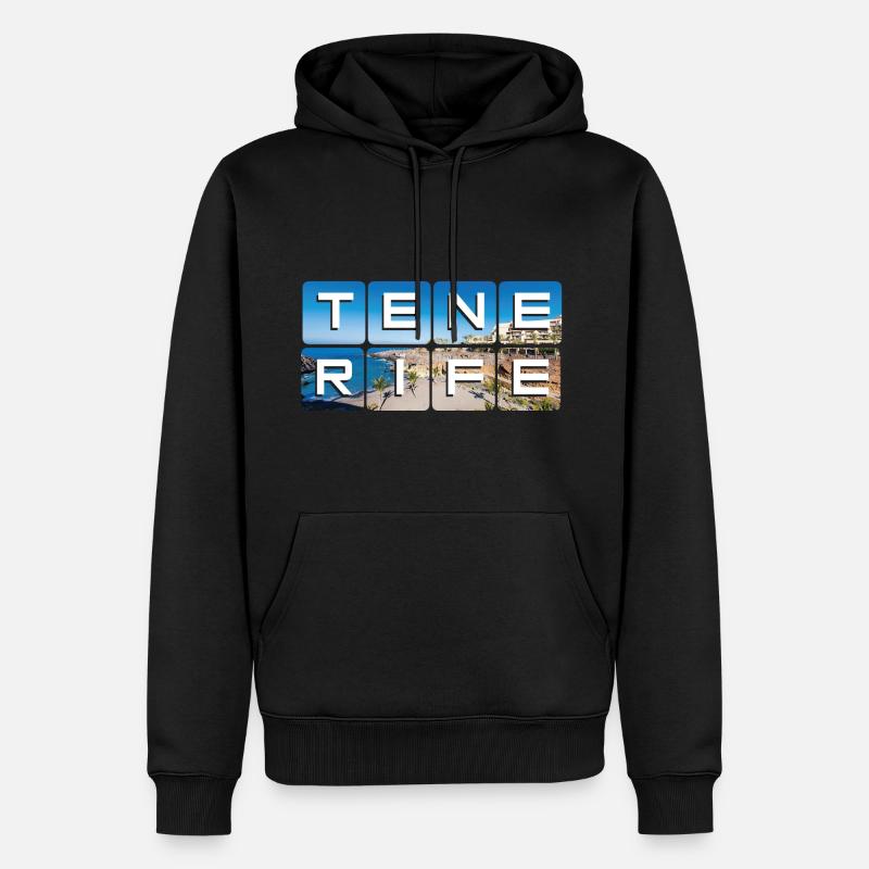 Teneriffa - Männer Premium Bio Hoodie - Schwarz