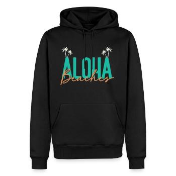Hawaii - Sweat à capuche Premium bio Homme - noir - Devant - Nico (187cm)