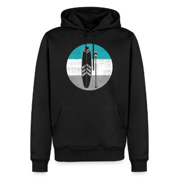 SUP Board & Paddel - Stand-Up Paddle Paddling - Männer Premium Bio Hoodie - Schwarz - Vorne - Nico (187cm)