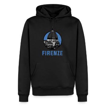 Florenz - Männer Premium Bio Hoodie - Schwarz - Vorne - Nico (187cm)