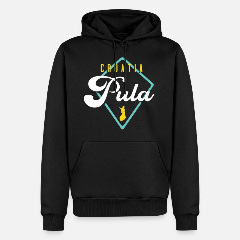 Pula - Männer Premium Bio Hoodie - Schwarz