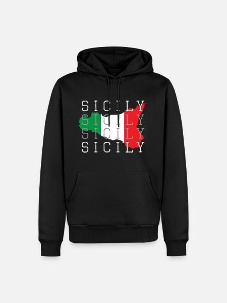 Sicily - Men’s Premium Organic Hoodie - black
