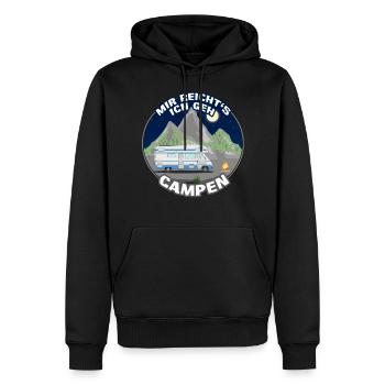 "Mir reicht's ich geh CAMPEN" Geschenk für Camper - Männer Premium Bio Hoodie - Schwarz - Vorne - Nico (187cm)