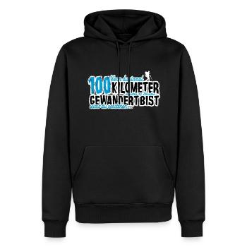 100 Kilometer Marsch Marschieren Geschenk Wanderer - Männer Premium Bio Hoodie - Schwarz - Vorne - Nico (187cm)