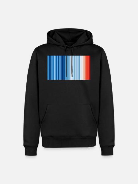 Warming Stripes Global 2019 - Men’s Premium Organic Hoodie - black