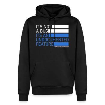 Computer scientist Its not a bug computer science student - Men’s Premium Organic Hoodie - black - Front - Nico (187cm)