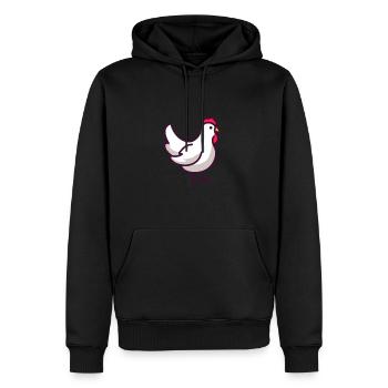 chicken - Men’s Premium Organic Hoodie - black - Front - Nico (187cm)