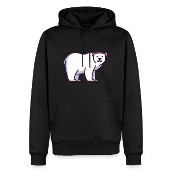 Ours polaire - Sweat à capuche Premium bio Homme - noir - Devant - Nico (187cm)