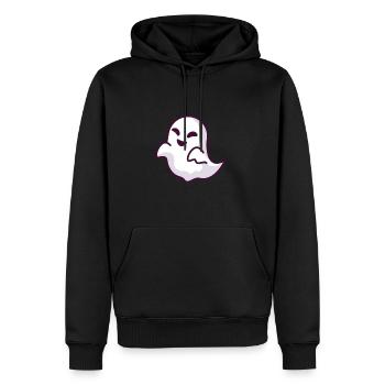 Geist - Männer Premium Bio Hoodie - Schwarz - Vorne - Nico (187cm)