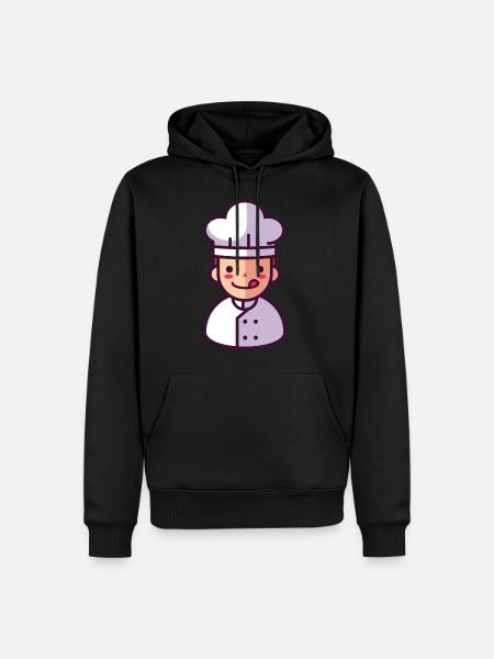 cuisinier - Sweat à capuche Premium bio Homme - noir