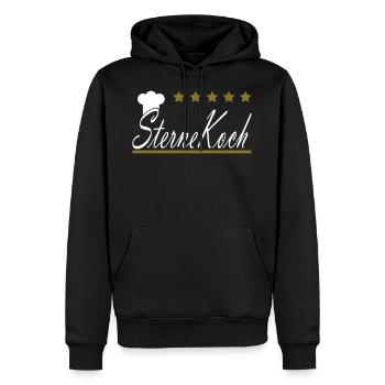 Sternekoch - Männer Premium Bio Hoodie - Schwarz - Vorne - Nico (187cm)