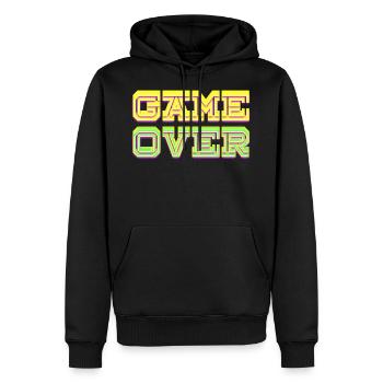Spiel beendet Neon - Männer Premium Bio Hoodie - Schwarz - Vorne - Nico (187cm)