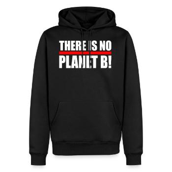 There is no planet B - Sweat à capuche Premium bio Homme - noir - Devant - Nico (187cm)