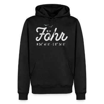 Île de Föhr en mer du Nord dans la mer des Wadden - Sweat à capuche Premium bio Homme - noir - Devant - Nico (187cm)
