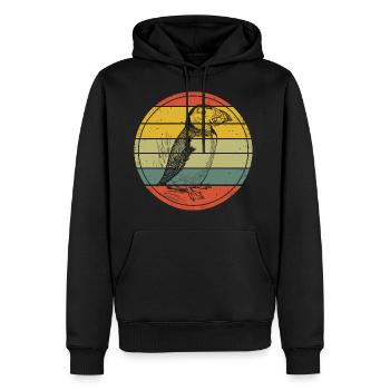 Papageientaucher Retro Puffin Papageitaucher Vogel - Männer Premium Bio Hoodie - Schwarz - Vorne - Nico (187cm)