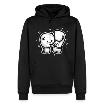 Boxing - Men’s Premium Organic Hoodie - black - Front - Nico (187cm)
